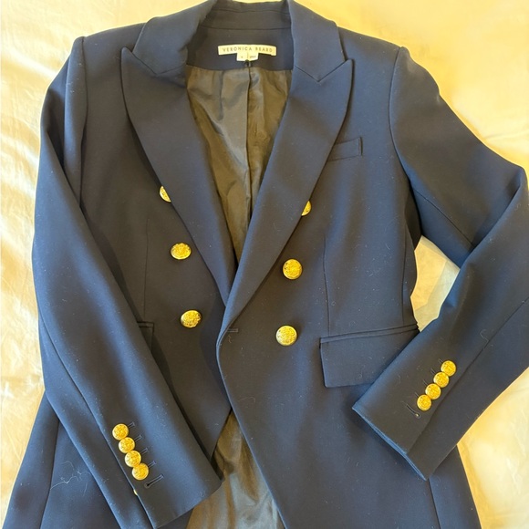Veronica Beard Jackets & Blazers - Veronica Beard Navy Double-Breasted Blazer with Gold Buttons